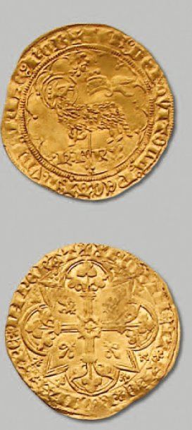 CHARLES VI (1380-1422) - Agnel d'or. 1ère émission. (10 mai 1417) Agnel d'or. 2,53...