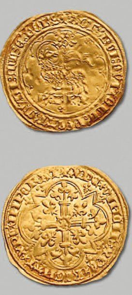 CHARLES VI (1380-1422) - Agnel d'or. 1ère émission. (10 mai 1417) Agnel d'or. 2,49...