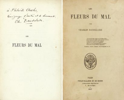 BAUDELAIRE (Charles). Les Fleurs du mal. Paris, Poulet-Malassis et de Broise, 1857....