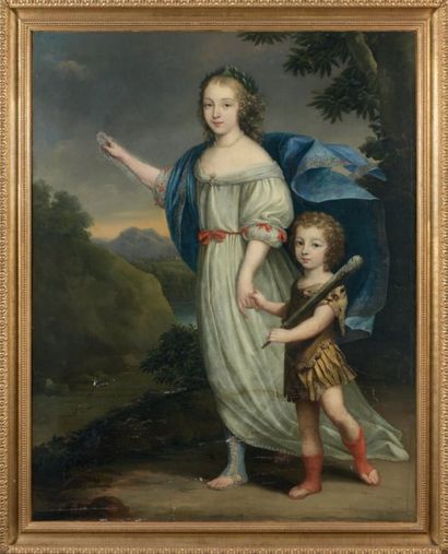 ÉCOLE FRANCAISE du XIXe siècle d'après Jean NOCRET (1617-1672) Portrait de jeune...