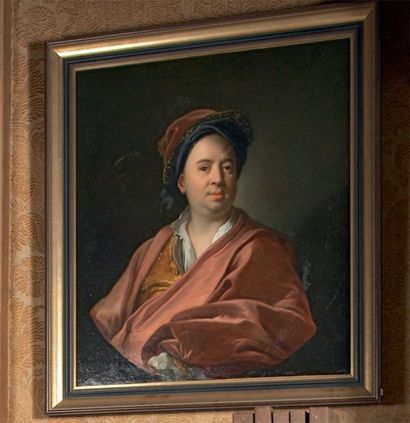 ÉCOLE FRANCAISE dans le goût du XVIIIe siècle Portrait d'homme dans un ovale simulé...