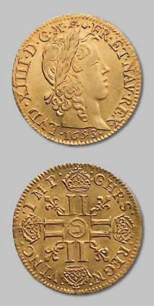null - Louis d'or à la mèche longue. 1653. Lyon. D. 1422 Pr. superbe.