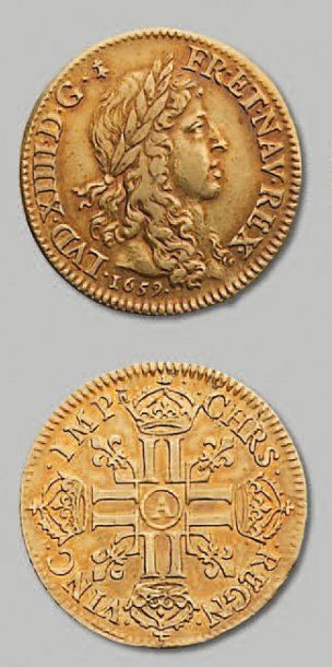 null - Louis d'or juvénile lauré. 1659. Paris. D. 1425 TTB.