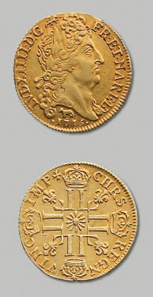 null - Louis d'or de Béarn au soleil. 1715. Pau D. 1449. g. 256a Très bel exempl...
