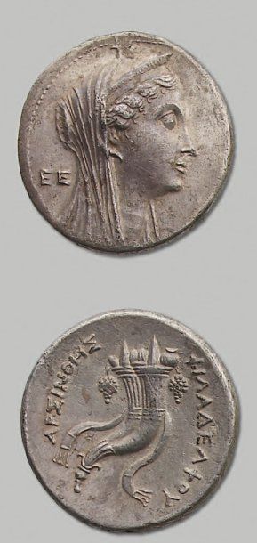 null EGYPTE. Ptolémée III Evergetes (246-221 av. J.-C.). - Décadrachme. 34,40g. Buste...