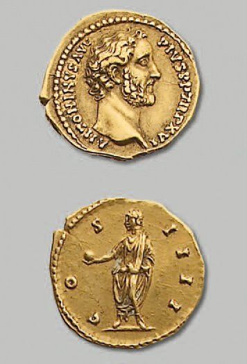 null - ANTONIN le Pieux (138-161). Auréus. Rome (152-153). 7,17 g. Sa tête nue à...