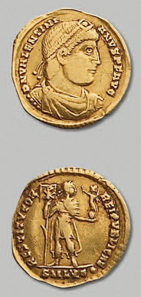 null VALENTINIEN (364-375) - Solidus. Lyon (364-367). 4,21 g. Son buste diadémé et...