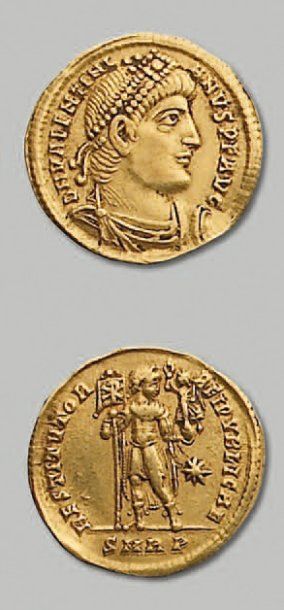 null - Solidus. Second exemplaire frappé à Rome. (364-367). 4,37 g. C. 29. R.I.C....