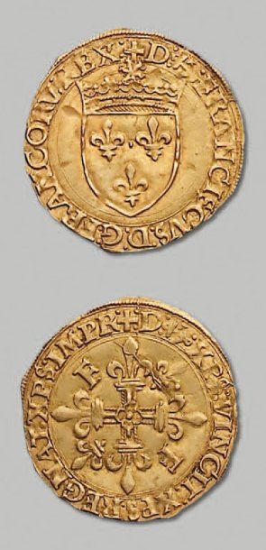null FRANÇOIS Ier (1515-1547) - Ecu d'or au soleil. 5e type. Bayonne D. 775 TTB à...