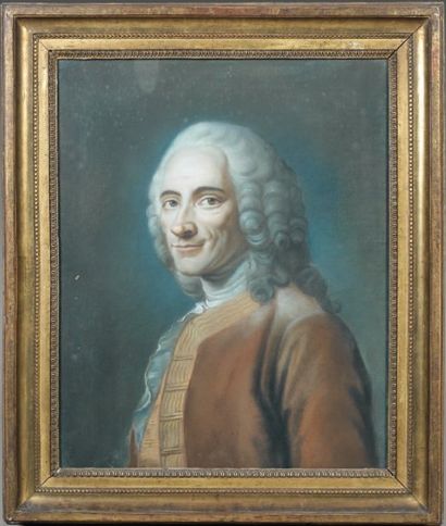ÉCOLE FRANçAISE du XVIIIe siècle Portrait présumé de Voltaire d'après Lenoir Pastel....
