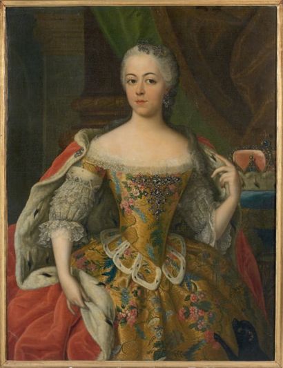 ÉCOLE ALLEMANDE du XVIIIe siècle Portrait présumé de l'Impératrice, femme de Charles...