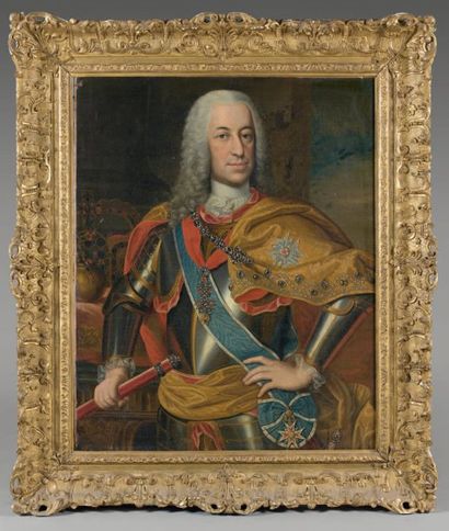 ÉCOLE ALLEMANDE du XVIIIe siècle Portrait d'Albrecht von Wittelsbach, Empereur Charles...