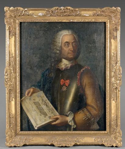 ÉCOLE FRANçAISE du XVIIIe siècle Portrait du Chevalier de Falard (1669-1752) Huile...