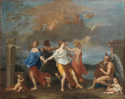 ÉCOLE FRANçAISE du XVIIIe siècle La danse de la vie humaine, d'après le tableau de...