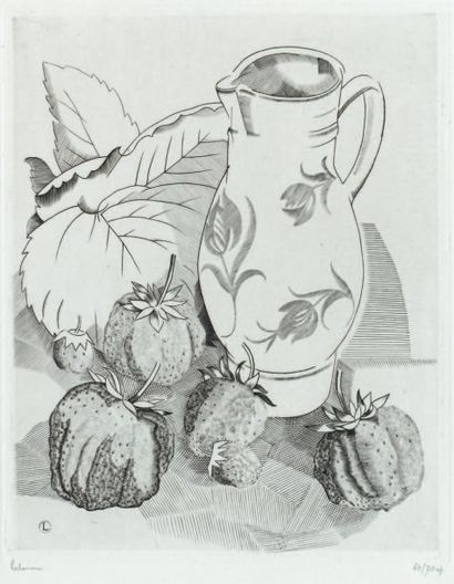 Jean-Émile LABOUREUR Les fraises, 1924 Burin, 19,8 x 15,8 cm, bonnes marges (L.286...