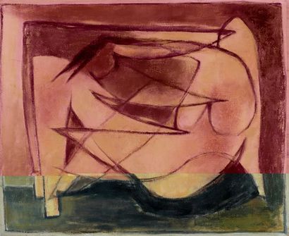 Roger CHASTEL (1897-1981) Nu assis Huile sur toile, signée en bas à droite. 65 x...