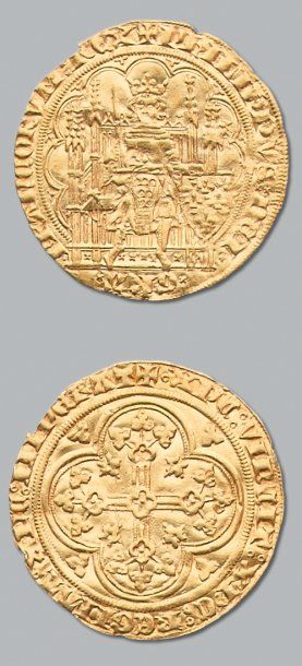 null Philippe VI de Valois (1328-1350). Ecu d'or à la chaise. D. 249 B TTB à sup...