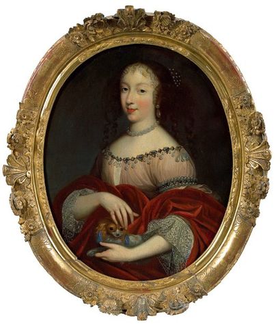 Atelier De Jean Nocret (1617-1672) Portrait présumé de Henriette- Anne d'Angleterre,...