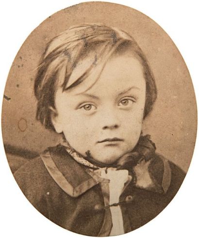 Félix Nadar (1820-1910) portrait de Paul Nadar enfant, tirage albuminé d'après négatif...