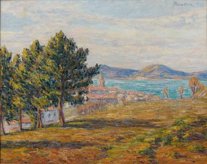 Francis PICABIA (1879-1953) Vue de Saint-Tropez, 1903 Huile sur toile, signée et...