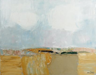 Roger MUHL (1929-2008) Paysage huile sur toile, signée en bas à droite. 65 x 81 ...