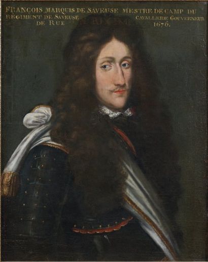 ÉCOLE FRANÇAISE de la fin du XVIIe siècle Portrait de FranÇois, marquis de Saveuse,...