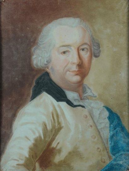 ÉCOLE FRANÇAISE du XVIIIe siècle Portrait du baron de Rupalley pastel. 51 x 39 c...