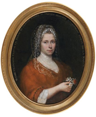 ÉCOLE FRANÇAISE de la fin du XVIIIe siècle Portrait de Marie-FranÇoise-Ursule Le...