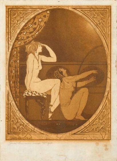 null [CURIOSA]
La musique, 1916, eau-forte et aquatinte, 25,5 x 18,5 cm, marges 30...