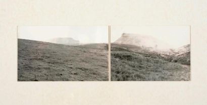 Hamish FULTON 
Different views of one hill-corresponding skyline, 1973, photographies,...