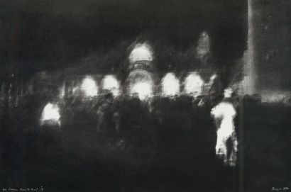 André NAGGAR (1922-2014) 
Un homme dans la nuit
Épreuve photographique en noir et...