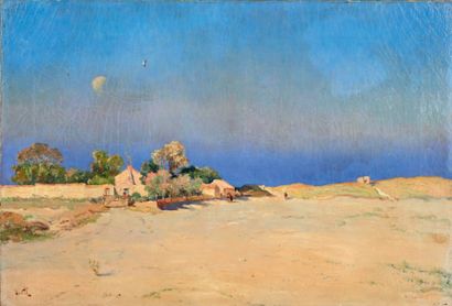 Marie Joseph Léon CLAVEL dit IWILL (1850-1923) 
Noirmoutier
Huile sur toile, signée...