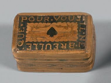 null Petite boîte rectangulaire ornée d'un coeur avec inscription «Il ne breulle...