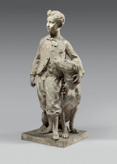 Jean-Baptiste CARPEAUX (1827-1875) 
Grande statuette en biscuit de Sèvres représentant...