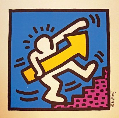 D'apres Keith Haring Sans titre
Trois sérigraphies en couleurs.
70 x 50 cm