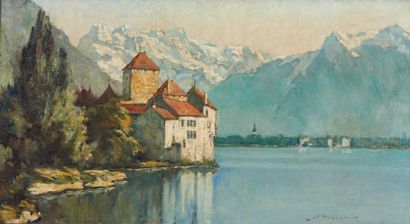 Georges Pierre GUINEGAULT (1893-1982) Château de Chillon
Huile sur toile, signée...