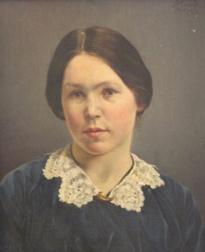 Paul Joseph ALIZARD (1867-1948) Portrait de femme, 1915
Huile sur toile, signée et...