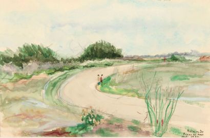 Paul BELMONDO (1898-1982) Piriac-sur-mer, 1952
Aquarelle, signée, datée «sept 1952»...