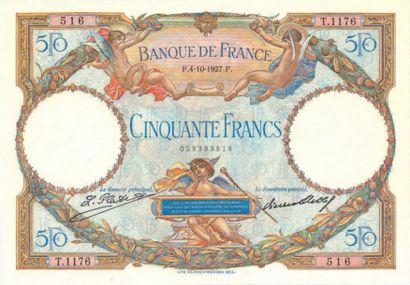 null 50 F Luc-Olivier Merson. 5 billets de 1927 à 1932.
Fay. 15 et 16.
Les 5 billets....