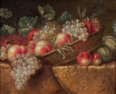 Entourage de Raynaud LEVIEUX (1613-1699) 
Nature morte de fruits
Huile sur toile.
30...