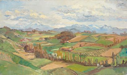 François BABOULET (1914-2010) Paysage de l'Ariège
Deux huiles sur toile, une signée...