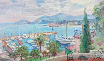 François BABOULET (1914-2010) Bord de mer méditerranéen
Huile sur toile, signée et...