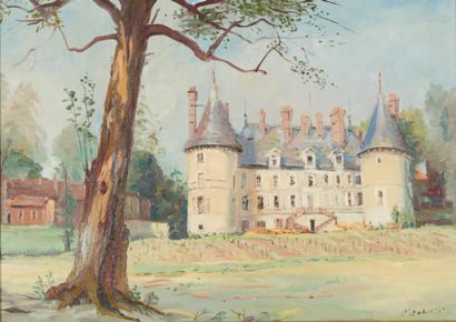 François BABOULET (1914-2010) Le château
Huile sur panneau, signée en bas à droite.
33...