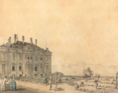 Attribué à Michel-Vincent BRANDOUIN (1733-1790) 
Le château de Ferney, du côté du...