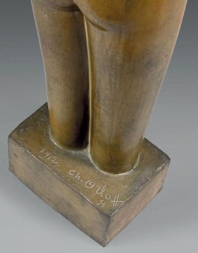 Chana ORLOFF (1888-1968) Torse, 1912 Épreuve en bronze patiné, signée, datée et numérotée...
