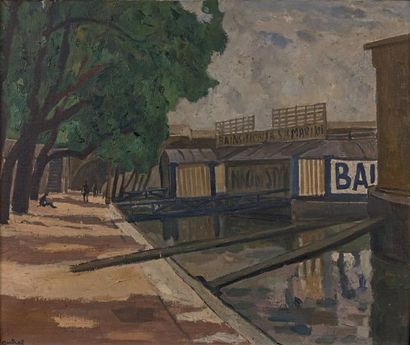 Louis Robert ANTRAL (1895-1939) Les bains de la Samaritaine
Huile sur toile, signée...