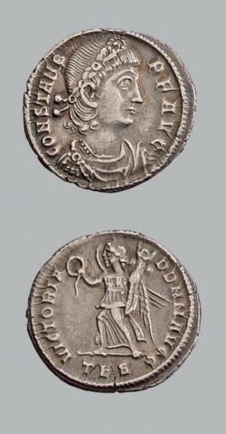 null CONSTANT Ier (337-350) Silique. Thessalonique.
Son buste diadémé à droite.
R/...