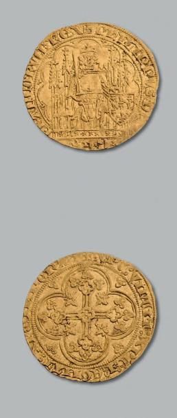 null PHILIPPE VI de VALOIS (1328-1350) Écu d'or à la chaise. D. 249. TTB à super...