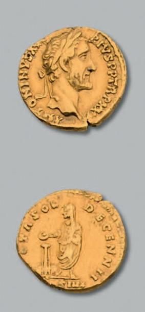 null ANTONIN le Pieux (138-161)
Aureus. Rome (159). 7,01 g.
Son buste lauré à droite.
R/...