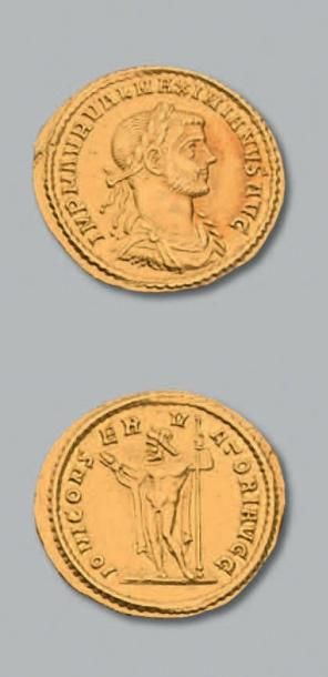 null MAXIMIEN HERCULE (286-310) Aureus (286). 4,03 g.
Son buste lauré et cuirassé...